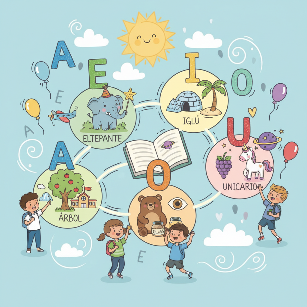 Descubriendo las Vocales: ¡A, E, I, O, U!